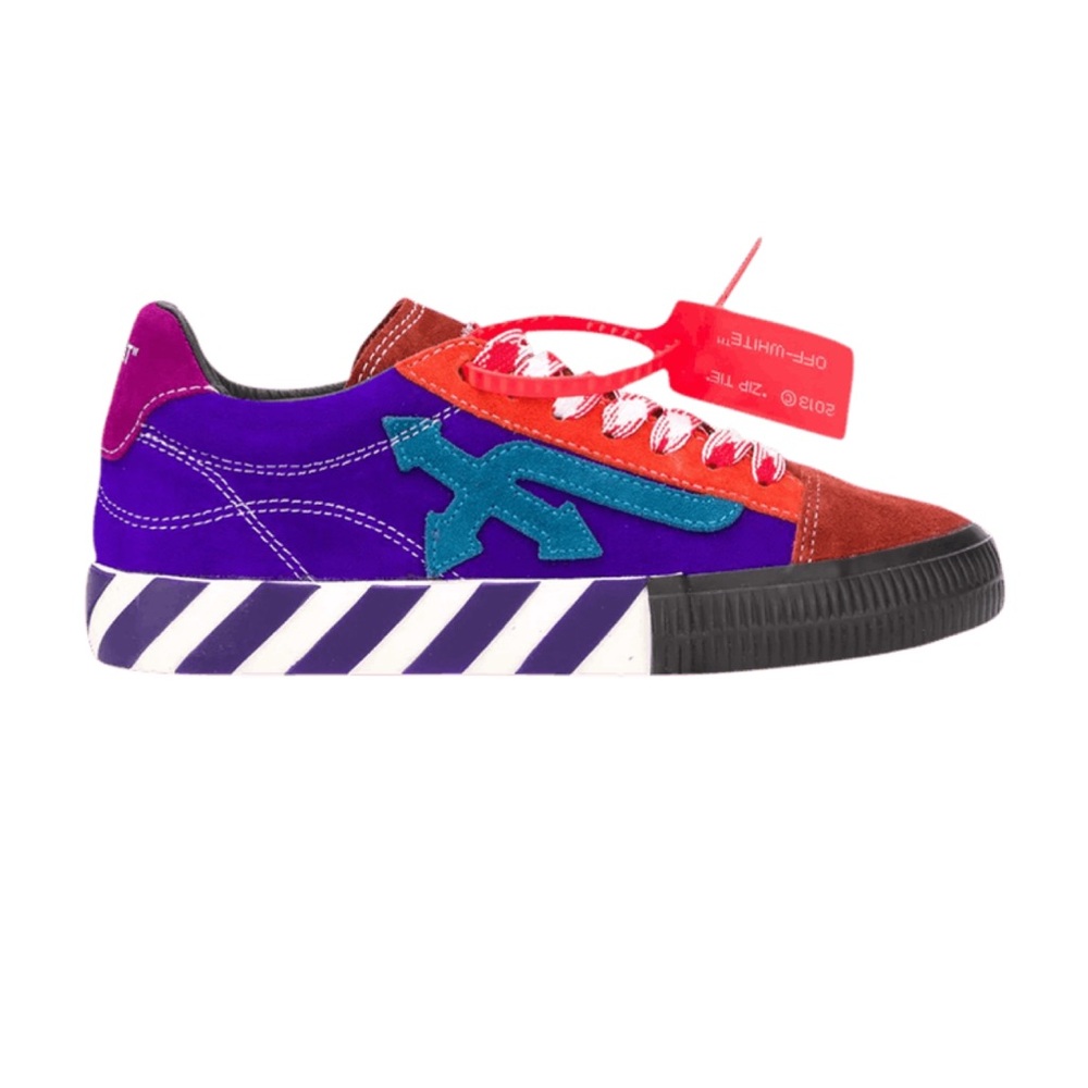 Off-White Purple and Red Sneakers